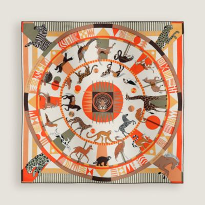 Le Carrousel du Tigre Royal scarf 90 | Hermès Canada